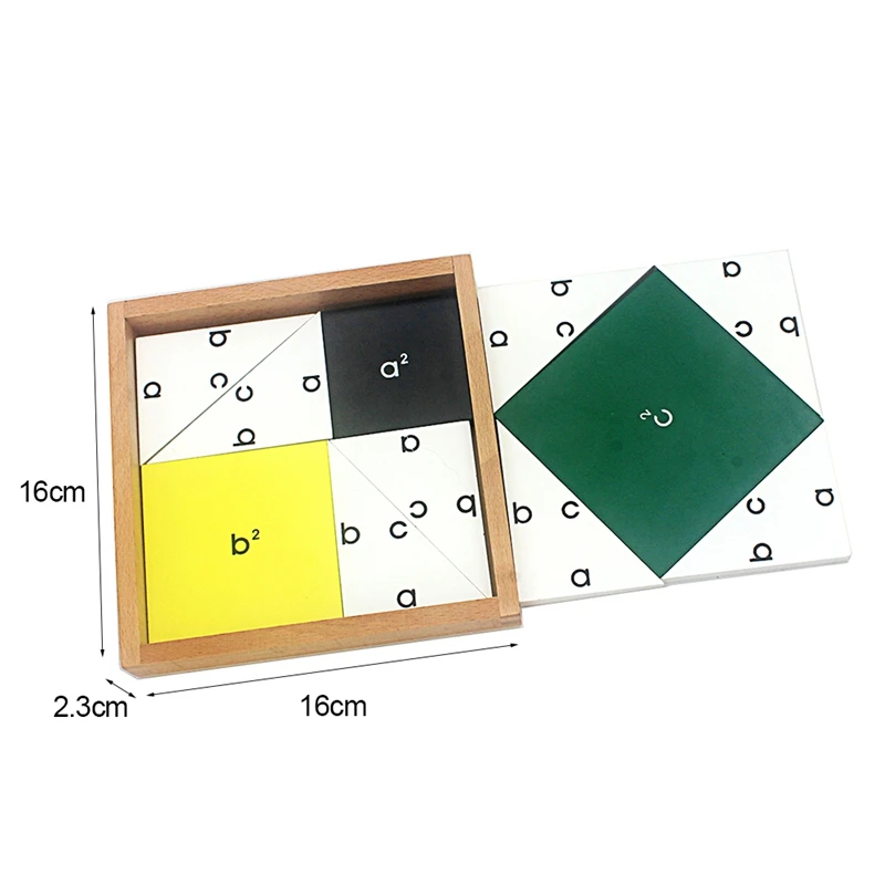  Wooden Toy Montessori Pythagorean Theorem ABC Board Math Formula Learning School Classroom Teaching - 32969535390