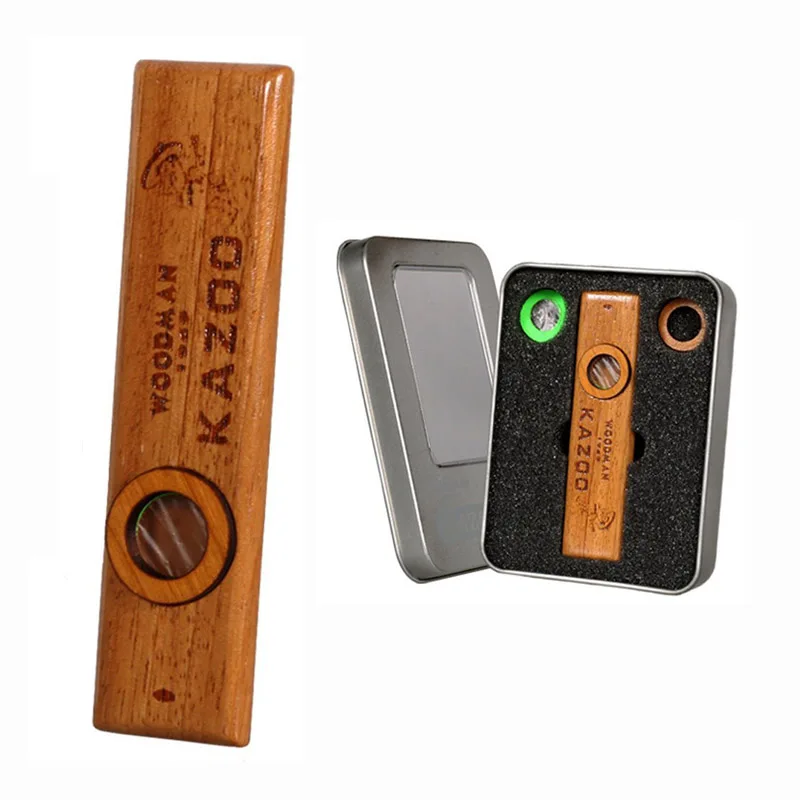 Деревянная металлическая коробка Kazoo Flute 2 Diaphrams 1 чехол для замены Аксессуары