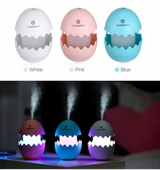 

Hot sales Fun Egg Ultrasonic Humidifier Atmosphere light With USB Charging ,And Mini Car Night Light