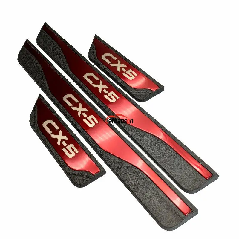 Стикеры для авто Mazda CX-5 CX 5 CX5 порога полосы автомобильные аксессуары для езды на велосипеде защитные накладка 2013 - Название цвета: Красный
