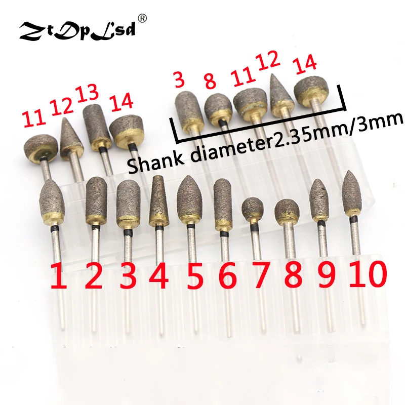 ZtDpLsd 1X 2 35/3 мм хвостовик долговечное Алмазное Шлифование заусениц вращающаяся