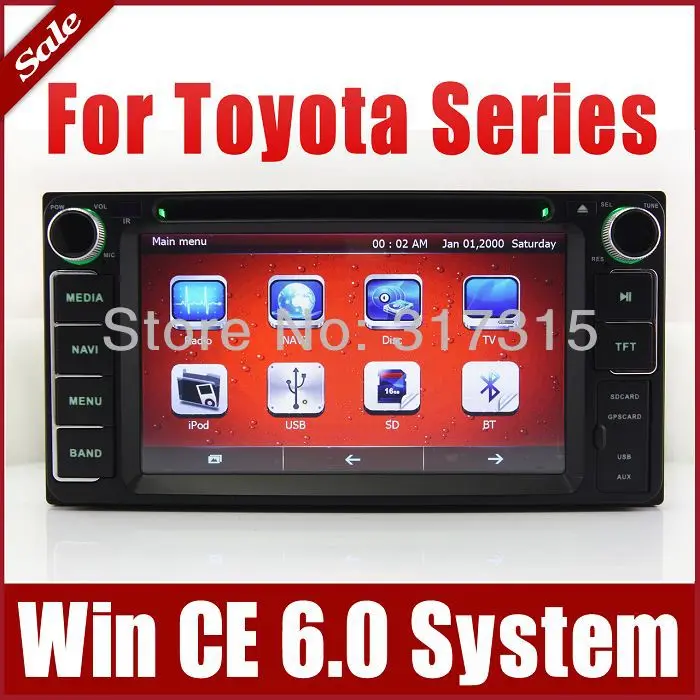 Головное устройство Автомобильный DVD Playerfor Toyota Yaris Vios Tundra Highlander с GPS навигацией