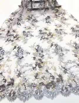 

nice looking feather embroidery tulle mesh lace fabric CiCi-1.1207 with good quality for party dress