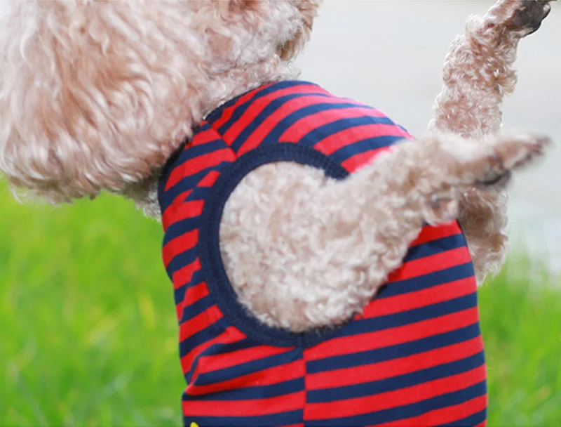 Dog T-shirt Soft Puppy Dogs Clothes Cute Pet Dog Clothes Cartoon Pet Clothing Summer Shirt Casual Vests For Small Pets 25