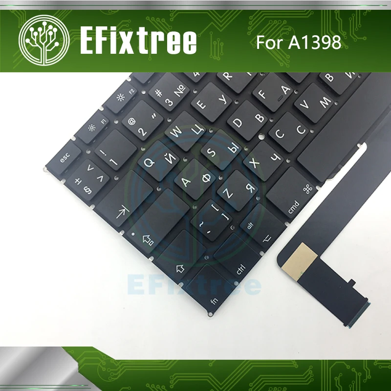 Новая русская клавиатура A1398 для Macbook Pro Retina 15 дюймов малый формат Enter 2012 2015 года EMC