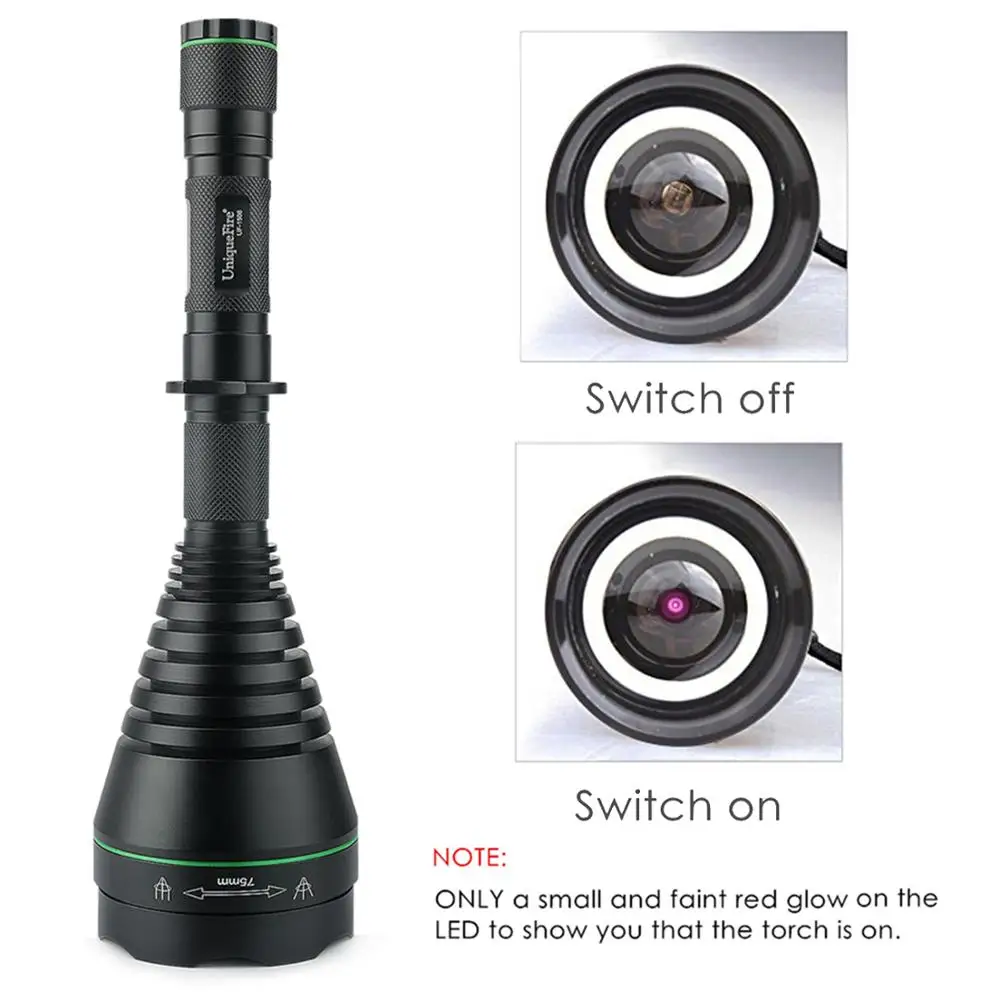  UniqueFire 1508 Infrared Flashlight T75 OSRAM IR 940nm Led Torch night vision 3 mode For Outdoor Hu - 32821417216