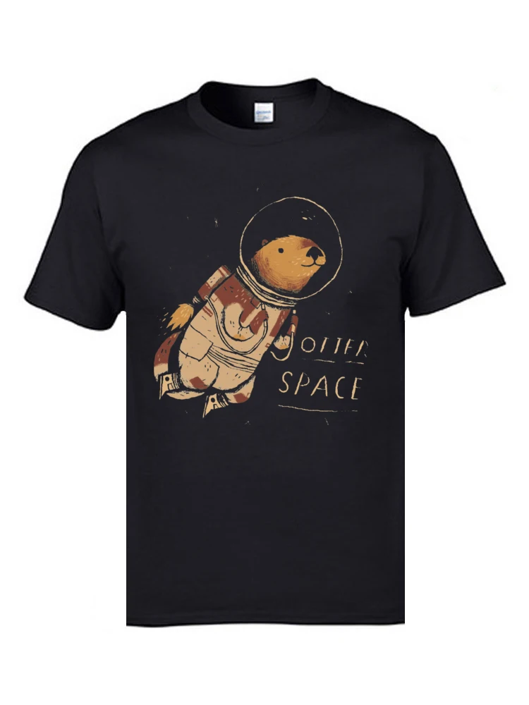 otter space 8992 Company Men T-Shirt O Neck Short Sleeve Cotton Tops Shirt Design Tees Top Quality otter space 8992 black