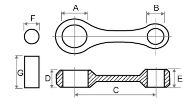 Шатун в сборе для HONDA CG125/NAI CG125/ML CG125-83 13201-440-300 4T