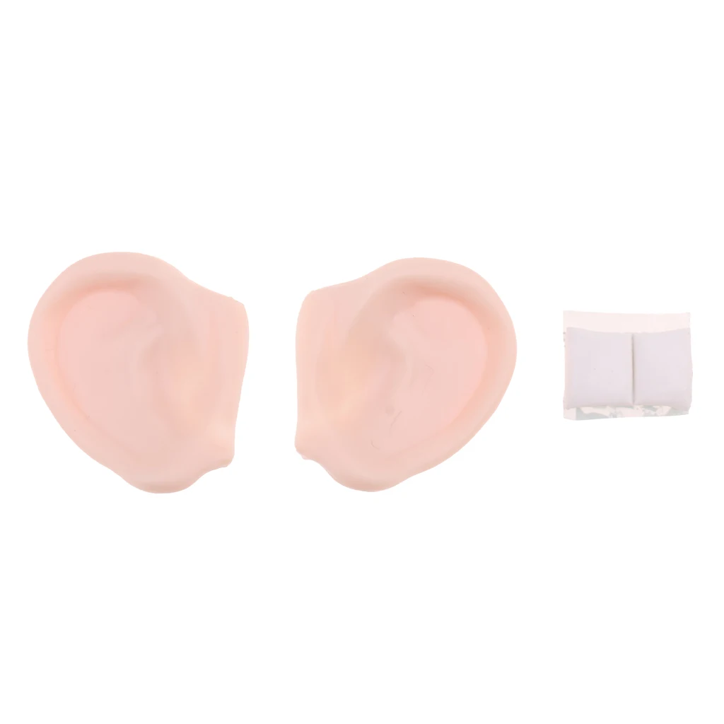 2 Pieces 1:6 Resin Doll Ears Paste Come With the Reusable Paste Set for Blythe 12inch Doll  Accessories