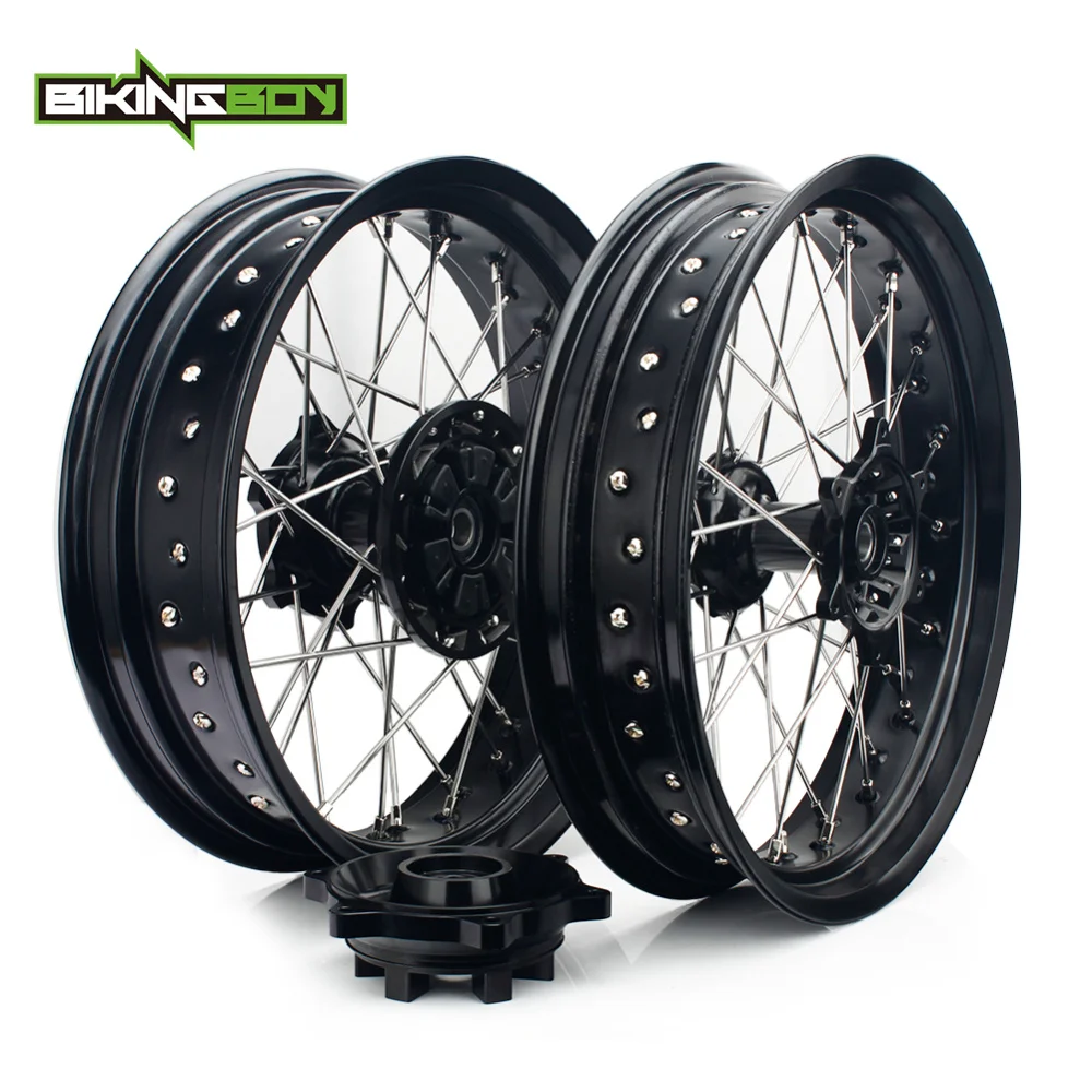 BIKINGBOY 1" Supermoto для Suzuki DRZ400SM 2005- DRZ400 00-04 DRZ 400 S 00-17 DRZ400E 2000-2007 Передние Задние Колеса Диски ступицы