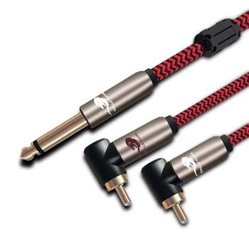 

Audio Cable MONO 6.35mm Jack 1/4" to Dual Angled RCA Phono Hifi Bess Guitar Electric Organ Hifi RCA Cable 1M 1.5M 2M 3M 5M 8M