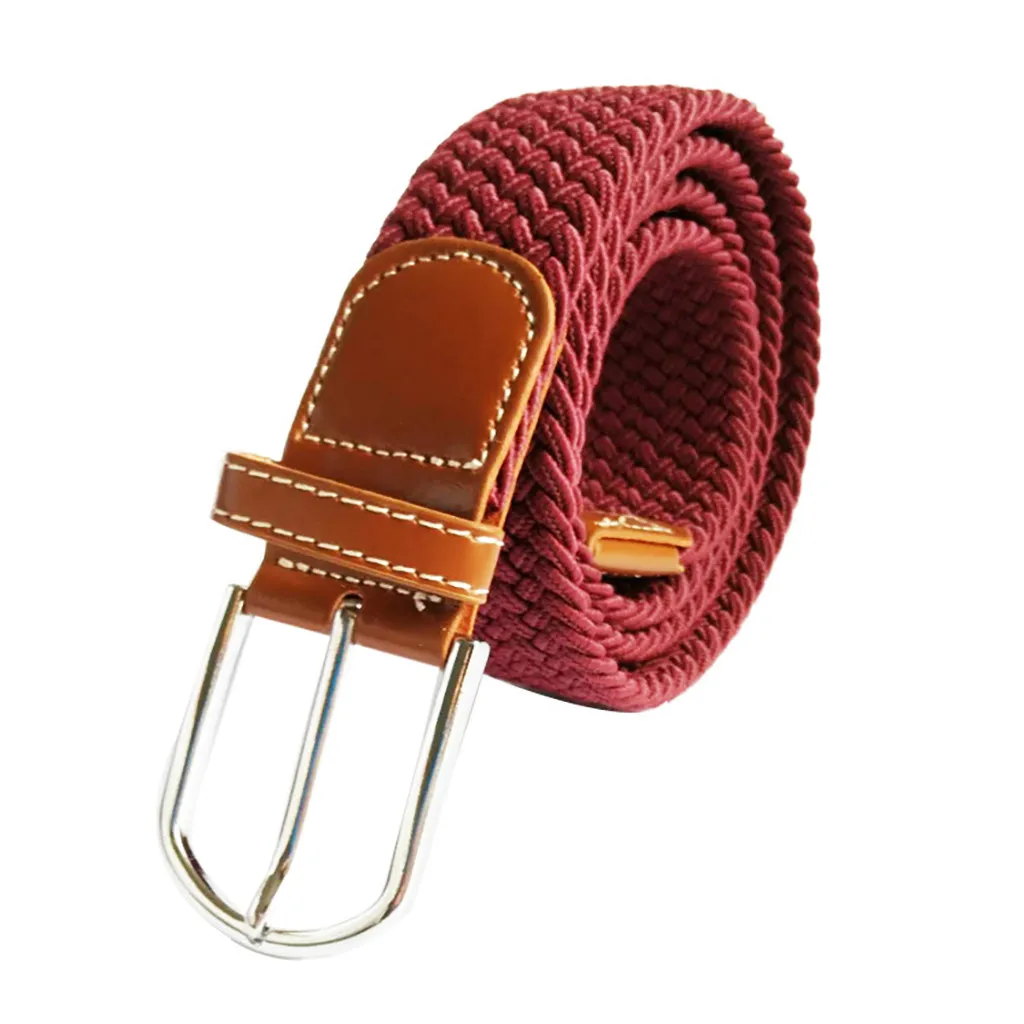 SAGACE Men Women Nylon Belt Pin Buckle Fans Woven Canvas Belts Thicken Long Cloth Elastic Belt Knitted Waistband Ceintures Homme