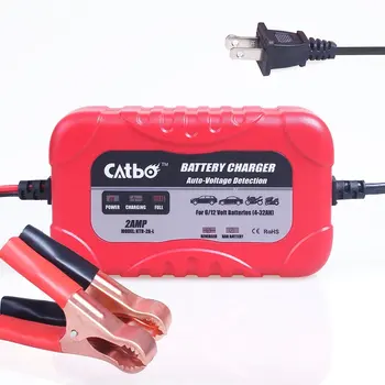 

CATBO 2Amp Smart Battery Charger Maintainer,with 6V&12V Charging Selectivity&Smart Charging Technology,Sealed Lead Acid Battery