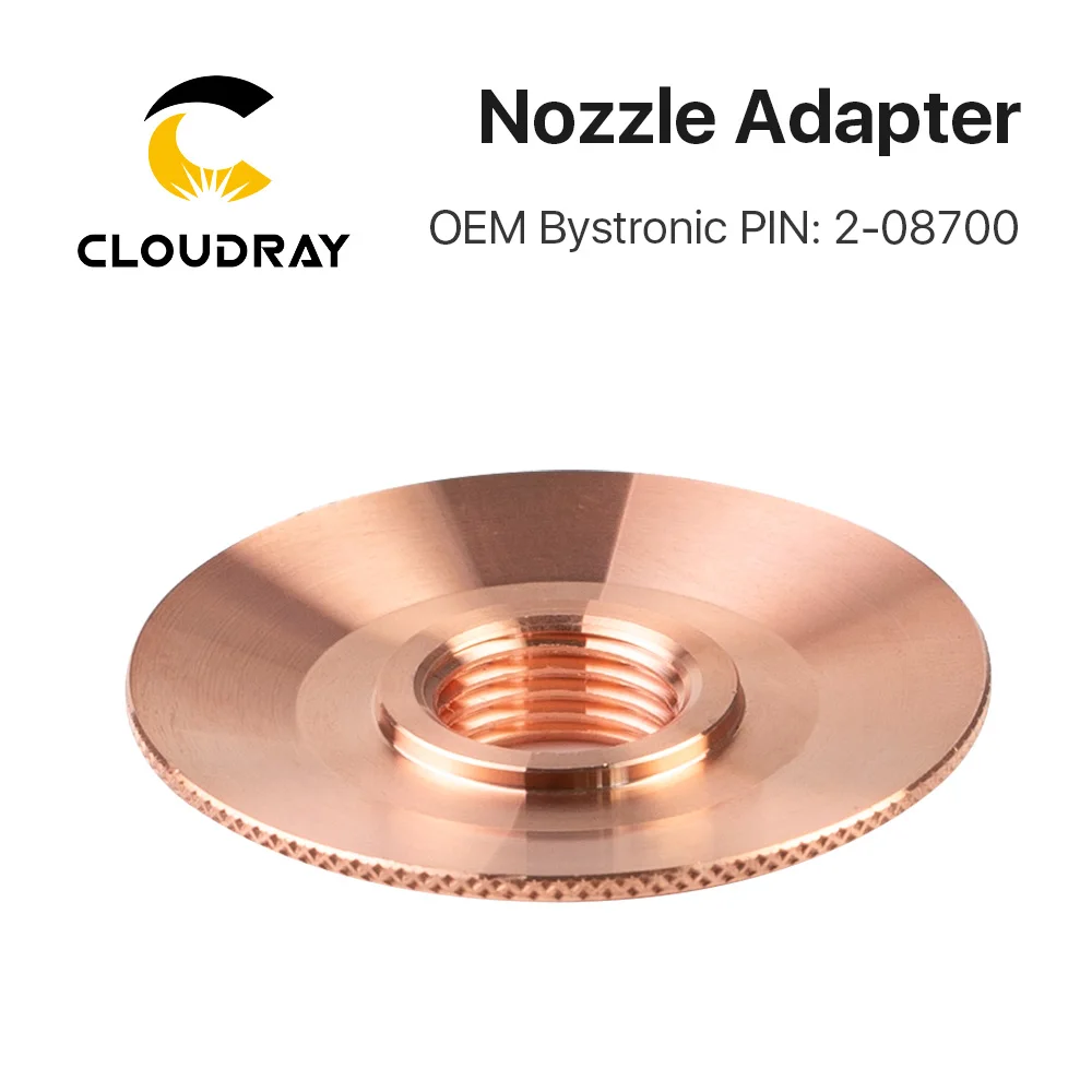 

Cloudray Fiber Laser Nozzle Base D52 H9.5 Bystronic Laser Cutting Machine Accessories Laser Nozzle Seat