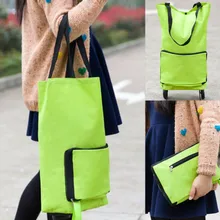 Складной чемодан на колесиках переносная магазинная тележка складной домашний дорожный Багаж зеленый