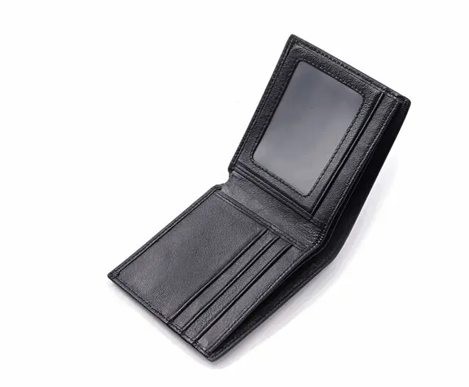 Sheepskin man wallet Genuine Leather Soft & High quality Short purse Black and Navy Blue Sheepskin man wallet Genuine Leather Soft & High quality Short purse Black and Navy Blue