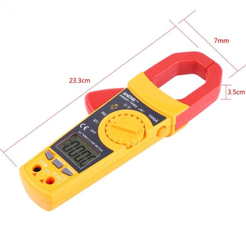 ANENG AN8801 ЖК-цифровой клещи мультиметр с измерением температуры AC/DC напряжение тест er Ток Сопротивление мульти тест