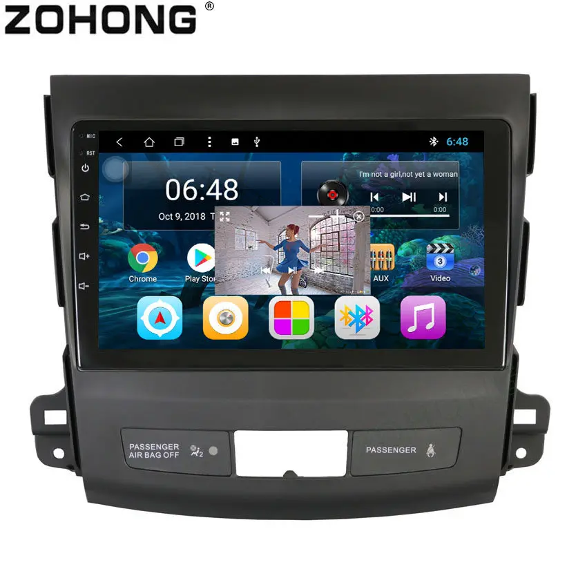 Clearance 2.5D 9inch Octa 8 Core Android 8.1 Car DVD Multimedia Player for Mitsubishi Outlander 2005-2012 Navigation GPS Radio BT WIFI Map 18