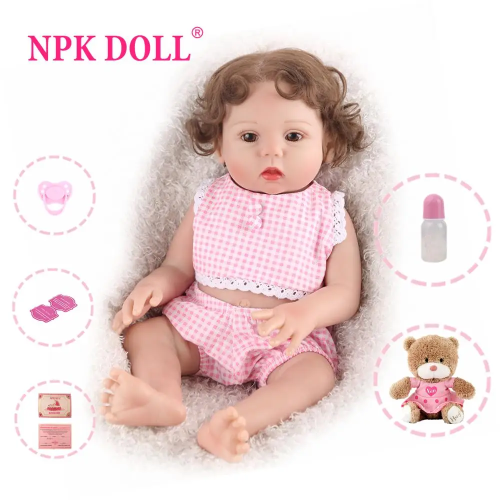 18/'/' Handmade Lifelike Toddler Doll Girl lovely Newborn Gift Vinyl Reborn