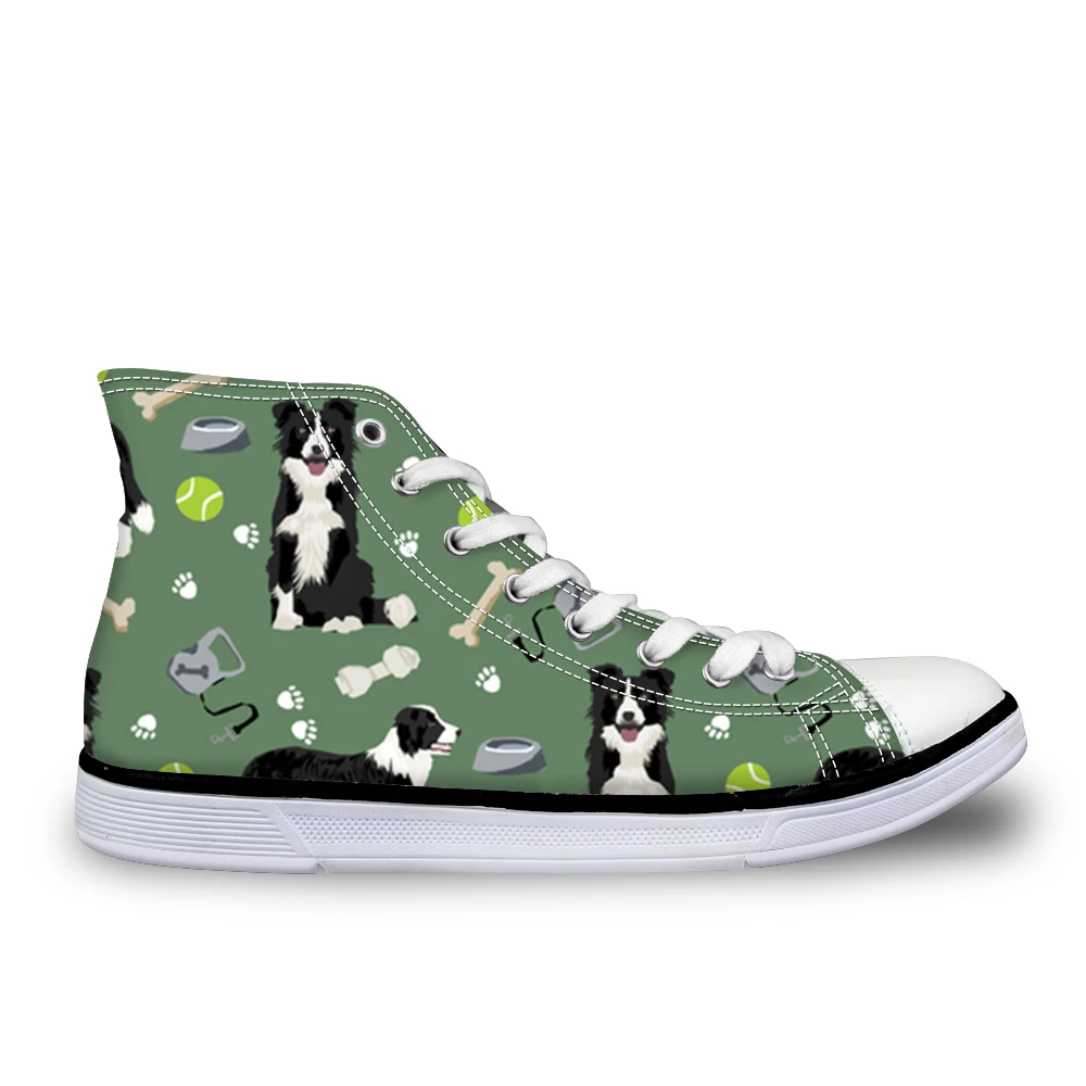 

Customized Border Collie Printing Women Sneakers Breathable Lace up Flats Vulcanize Shoes Woman Tenis Feminino Chaussure Femme