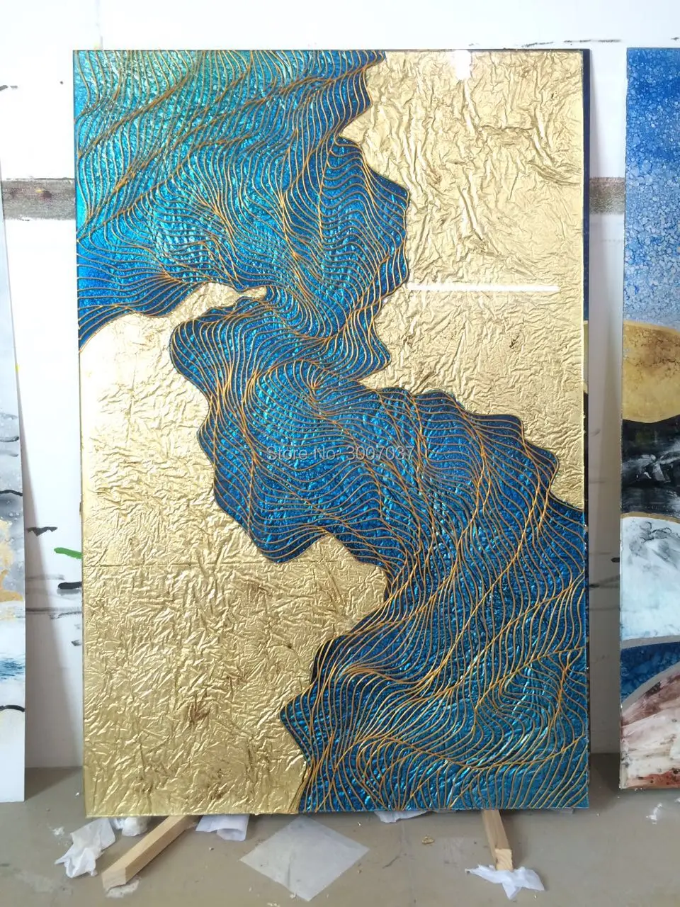 

Unframed Handpainted Modern Polymethyl methacrylate Painting On Acrylic plate