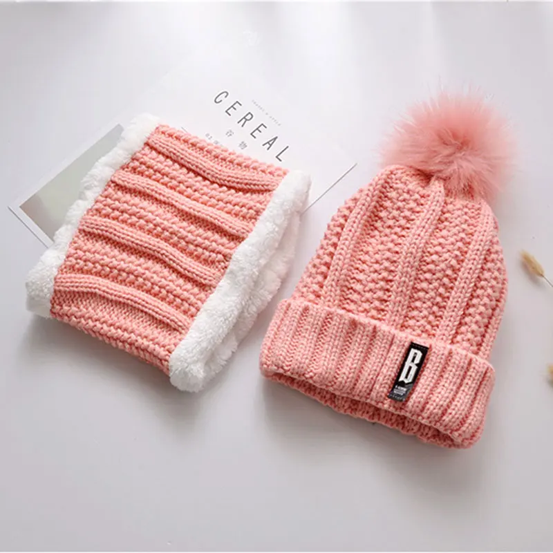 

pom pom hat women beanie hat Womens Beanies black pink winter hat solid faux fur hat and scarf for women Skullies Beanies