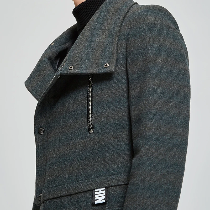 AYUNSUE, Мужское пальто, Короткие шерстяные пальто, мужская куртка, повседневное зимнее пальто, мужское серое пальто, пальто Abrigo Hombre KJ251