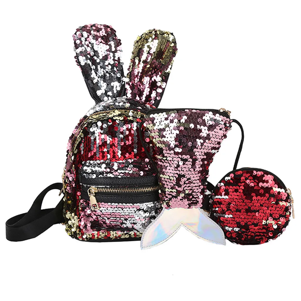 Aelicy 3 шт./компл. блестящие Для женщин Блестки рюкзаки для детей Мини Дорожная сумка для девочек блестящие рюкзак вечерние школьные ранцы 606