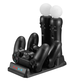 

PS4 Controller 4 in 1 Fast Charger Dock Station Stand For Playstation 4 Slim Pro PS VR PS Move Gamepad With LED Light