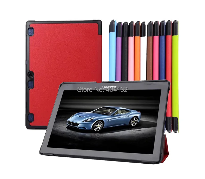 30PCS High Qualtiy Luxury Folio PU Case For Lenovo Tab 2 A10 70 A10-70 Stand Cover,By DHL FEDEX