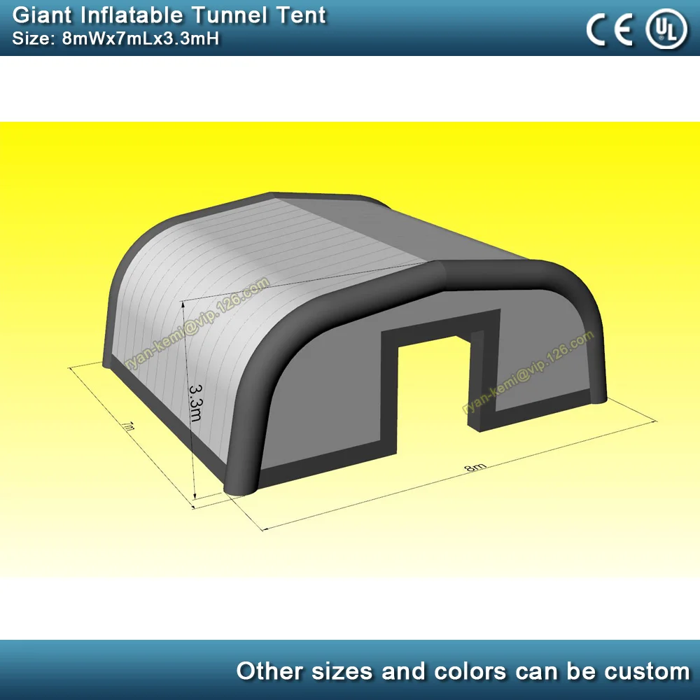 8 МВт x 7 мл гигантская надувная туннельная палатка большой надувной палатка для мероприятий нарувечерние жная Вечеринка надувная шатер
