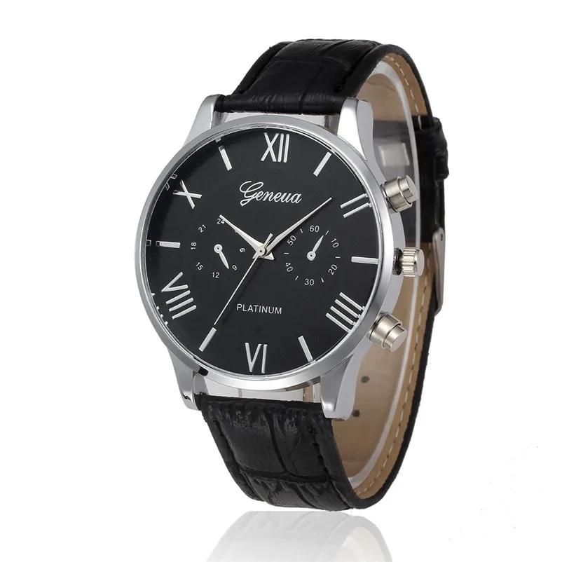 Luxury Fashion Men Watches Retro Design Leather Band Analog Alloy Quartz Wrist Watch Brand Clock Relogio Masculino M08 (2)