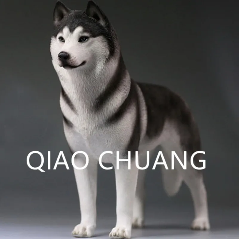 

Simulation Animal Static Model Hound Group Siberian Husky Sled Dog Colophony Crafts Home Furnishing Articles G920