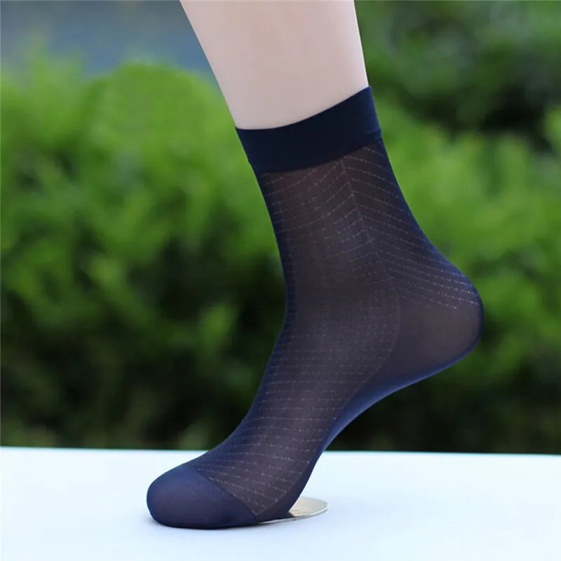 Buy Breathable Men Solid Color Business Socks Casual