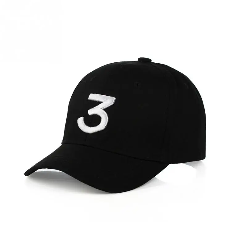 

Popular Singer Chance The Rapper 3 Chance Cap Black Letter Embroidery 3D Baseball Cap Hip Hop Streetwear Snapback Hats