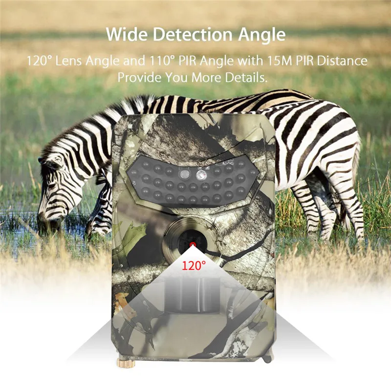 Trail camera 12MP 1080 P легкая в эксплуатации широкоугольная 940nm без свечения ночного видения Обнаружение действий IP56 Водонепроницаемая камера для спортивной охоты