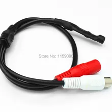 Аудио микрофон CCTV микрофонный кабель для безопасности Камера 12 В DC Мощность RCA Выход