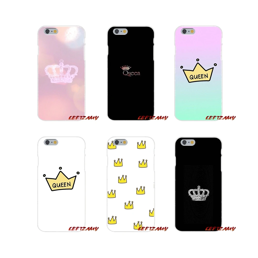 buy I am Queen Crown King Princess Accessories Phone Shell Covers For iPhone X XR XS MAX 4 4S 5 5S 5C SE 6 6S 7 8 Plus