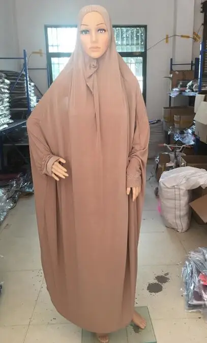 H1188 новейший большой размер мусульманский хиджаб с рукавом, молитесь хиджаб как платье, быстрая, смешанные цвета