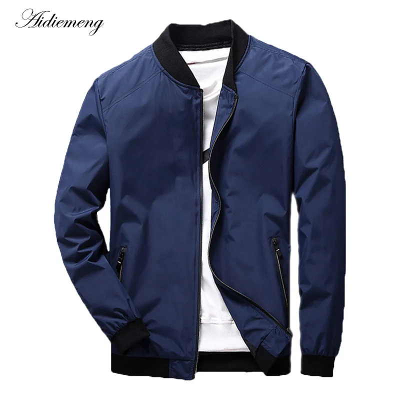 

Bomber Jacket Men 2018 New Casual Slim Fit Mens Jacket Sportswear Solid Fashion Mens jackets Coats Thin Male Outwear Windbreaker