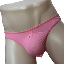 Сексуальное нижнее белье для него Неженка трансформация розовые стринги Нижнее белье Прозрачные брифы для мужчин