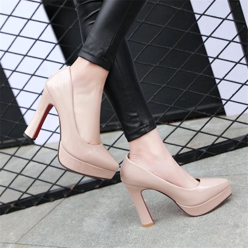 SARAIRIS/высокое качество; коллекция года; Большой размер 43; стильная женская обувь на платформе; Модные женские вечерние туфли-лодочки с острым носком на высоком каблуке; свадебные туфли