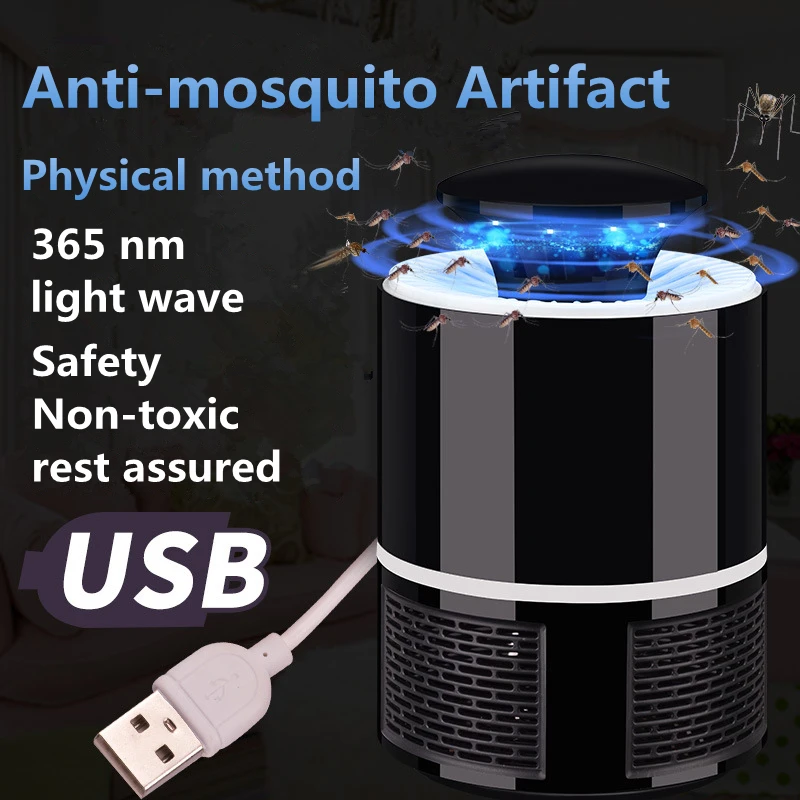 Антимоскитная лампа домашняя безопасная USB фотокатализатор Электрический светодиодный убийца насекомых-комаров антимоскитная лампа мухобойка репеллент Zapper