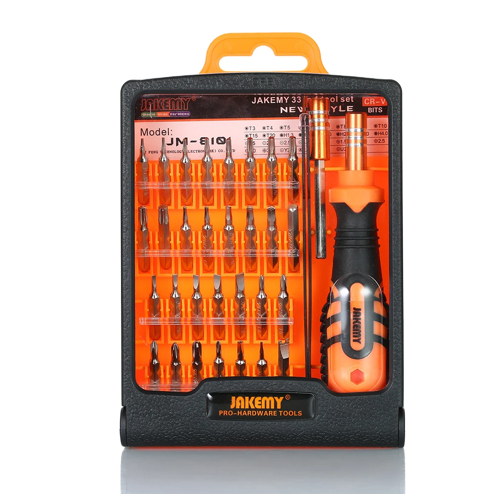 

JAKEMY 33 in 1 Multitul Screwdriver Set Magnetic Screwdriver Bits Screw Driver Multifunctional Electronic Repair Tool Kit