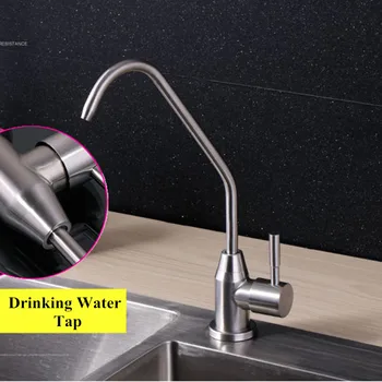 

Kitchen SUS 304 Stainless Steel Filter Faucets Pure Drinking Water Tap Single Handle Lead Free RO Beverage