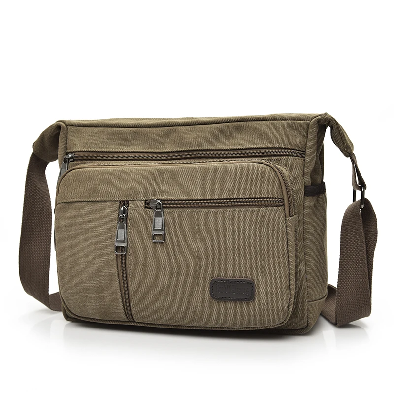 High Quality Multifunction Men Canvas Shoulder Bag Casual Travel Bolsa Men's Crossbody Bag Vintage School Men Messenger Bags High Quality Multifunction Men Canvas Shoulder Bag Casual Travel Bolsa Men's Crossbody Bag Vintage School Men Messenger Bags