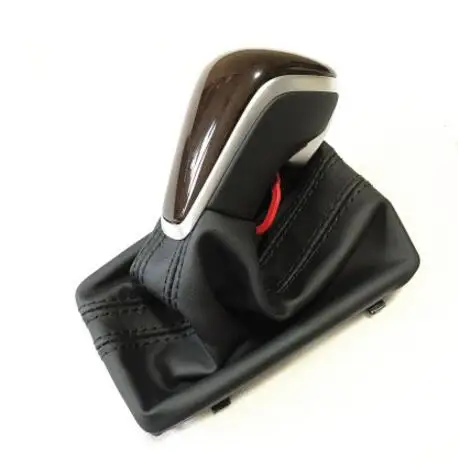 QDAEROHIVE черная углеродное волокно деревянная цветная шестеренка ручка переключения w/кожаный ботинок Gaiter LHD ТОЛЬКО для Audi A6 C7 - Название цвета: 1