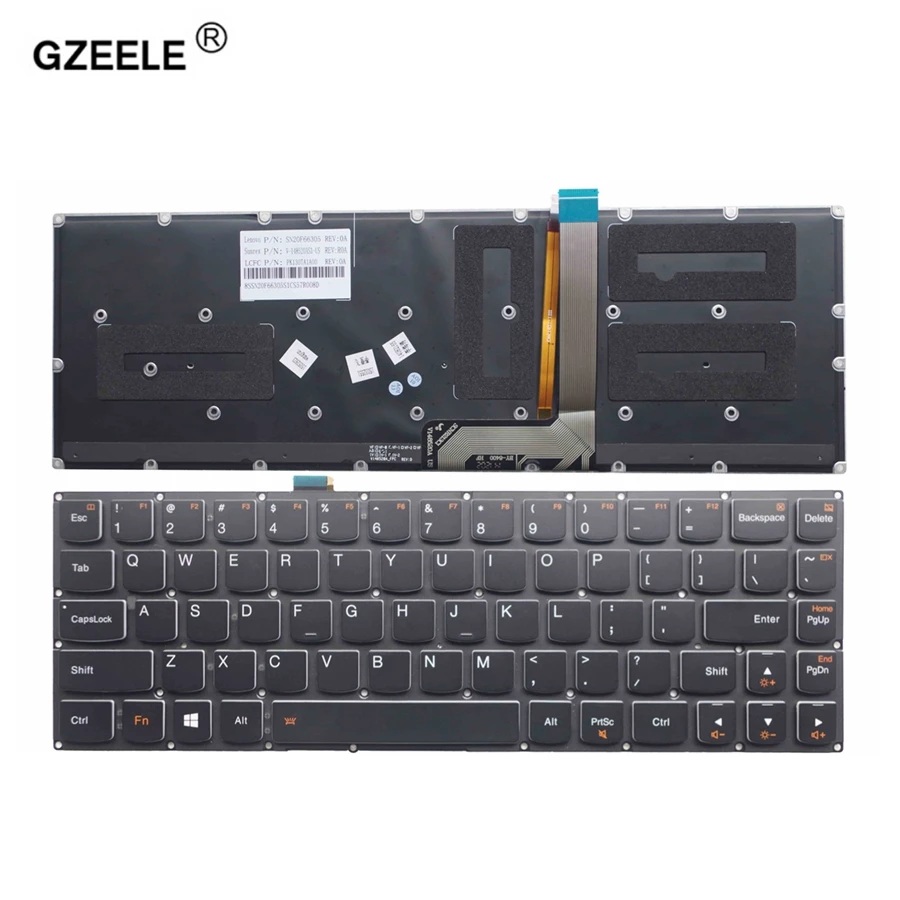Backlit Us Keyboard For Lenovo Ideapad Yoga 3 Pro 1370