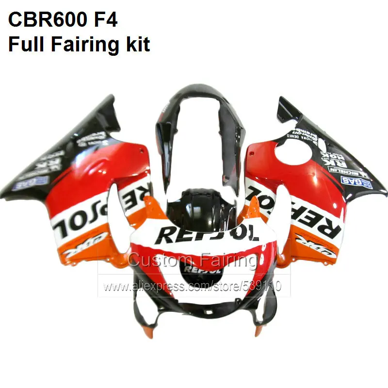 Красные Обтекатели для HONDA CBR600 f4 99 00 1999 2000 комплект обтекателей на вторичном рынке