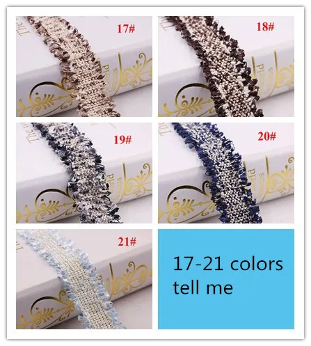 17-21 color Tell me Meetee 9 метров 3 см жаккардовая тесьма DIY ручной работы швейная кружевная лента ковер Decorativecurtain аксессуары для пошива одежды AP2154 - Цвет: 17-21 color Tell me